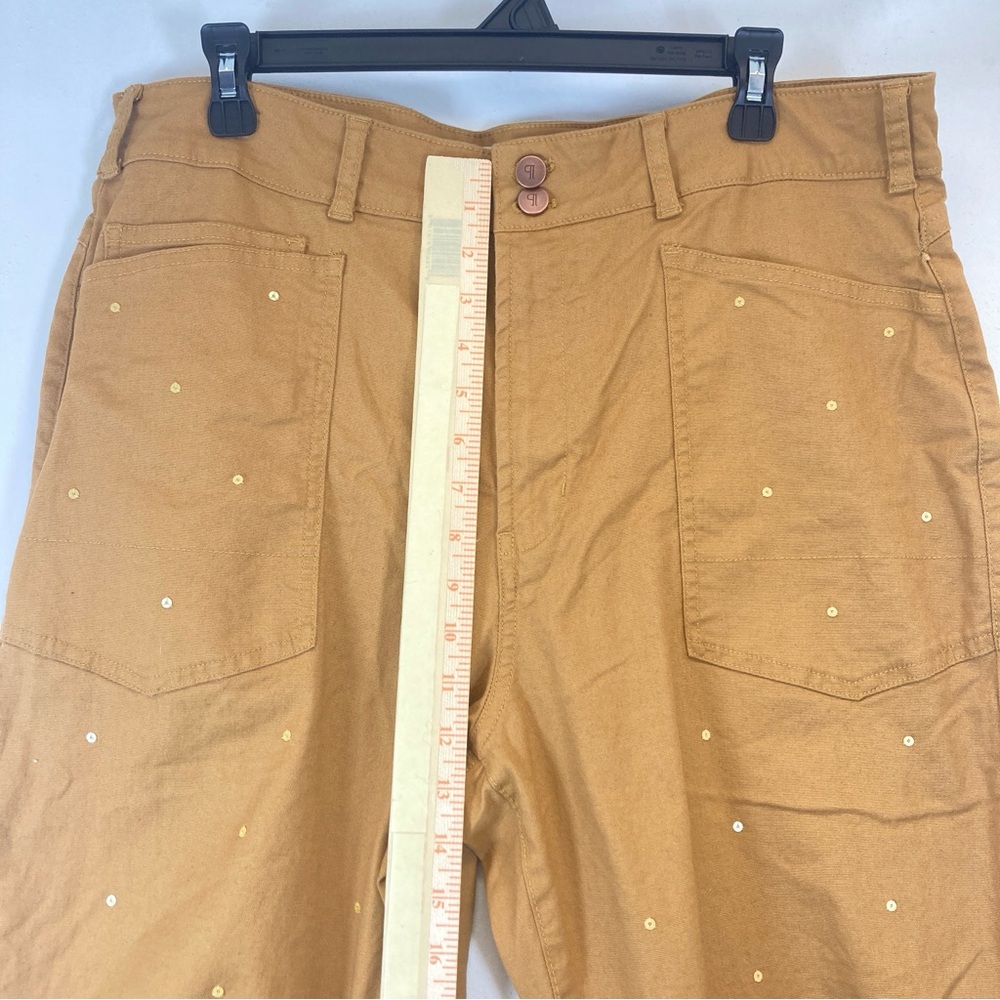 Anthropologie Pilcro  Wanderer Mid Rise Relaxed Leg Pants 34 Applique Edition - Picture 8 of 16
